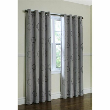 COMMONWEALTH HOME FASHIONS Thermalogic - Brook Printed Grommet Top Panel, Grey 70552-109-84-404